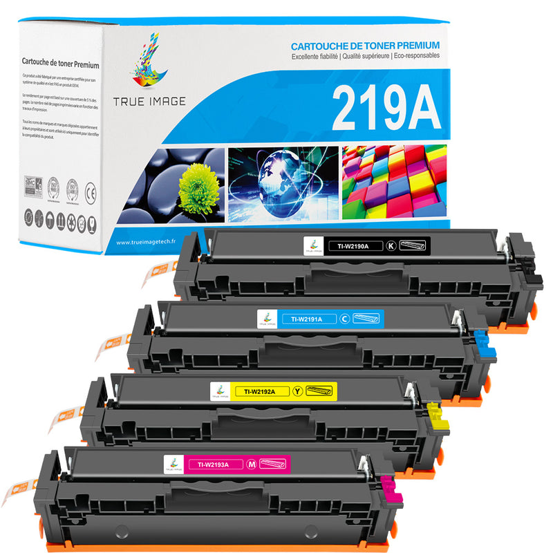 Pack 4 Couleurs HP 219A CMYK Toners Compatibles