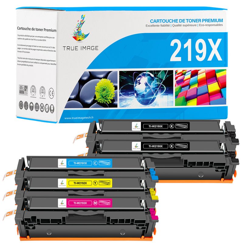 Pack 4 Couleurs HP 219X CMYK Toners Compatibles