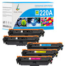 Pack HP 220A Toners Compatibles (Avec Puce) | W2200/1/2/3A