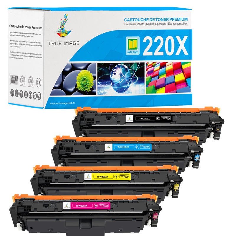 HP 220X CMYK Toners Compatibles | Puce Intelligente