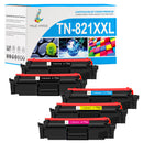 Pack 4 couleurs Brother TN821 XXL CMYK Toners Compatibles