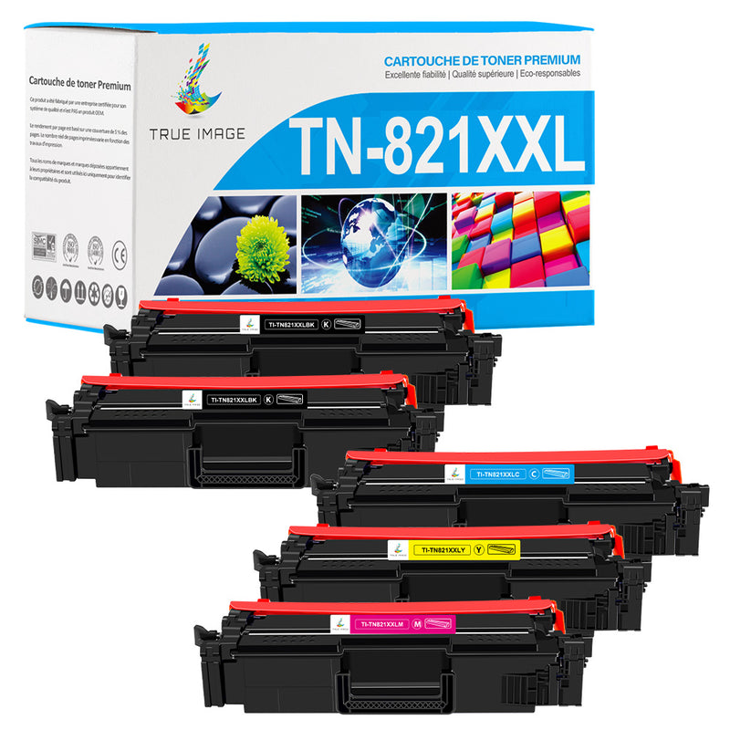 Pack 4 couleurs Brother TN821XXL CMYK Toners Compatibles