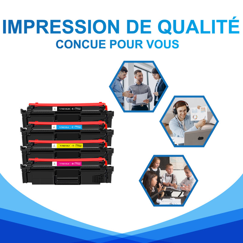 Pack 4 couleurs Brother TN821XXL CMYK Toners Compatibles